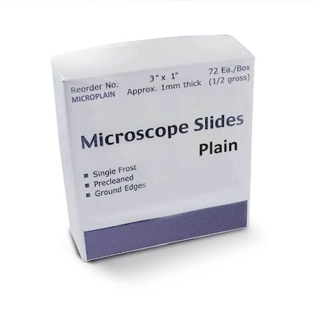 C&A Scientific Microscope Slide Plain, 72PK MICROPLAIN